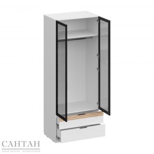 Нао ШК-4126 Шкаф 2-х створчатый с ящиками и стеклами